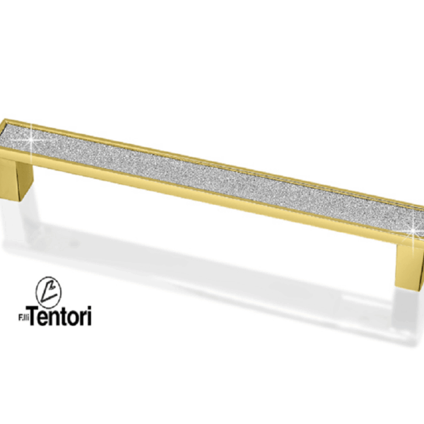 MANIGLIETTA MOBILE INTERASSE 96 DA 108x14x20 mm. CON SCINTILLE ARGENTO prodotta da TENTORI